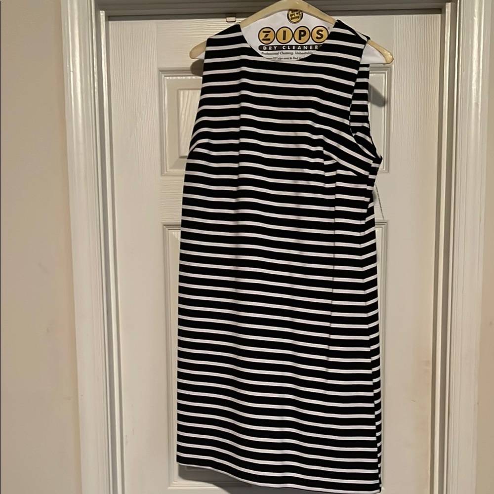 Black and White Striped Dress